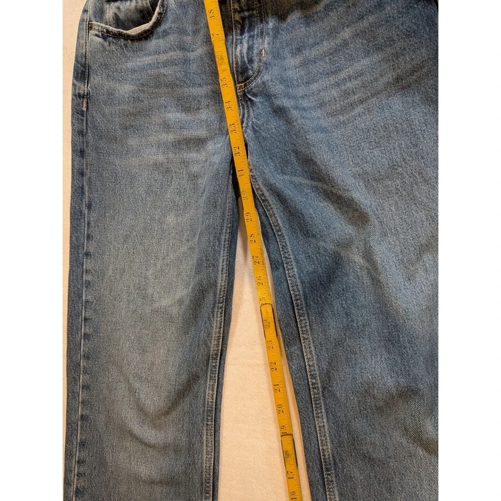 Zara blue denim straight leg jeans size 6 - Picture 3 of 8
